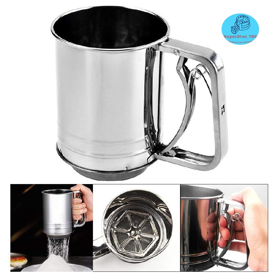 Stainless Steel Flour Sifter with Squeeze Trigger Handle Good Quality ...