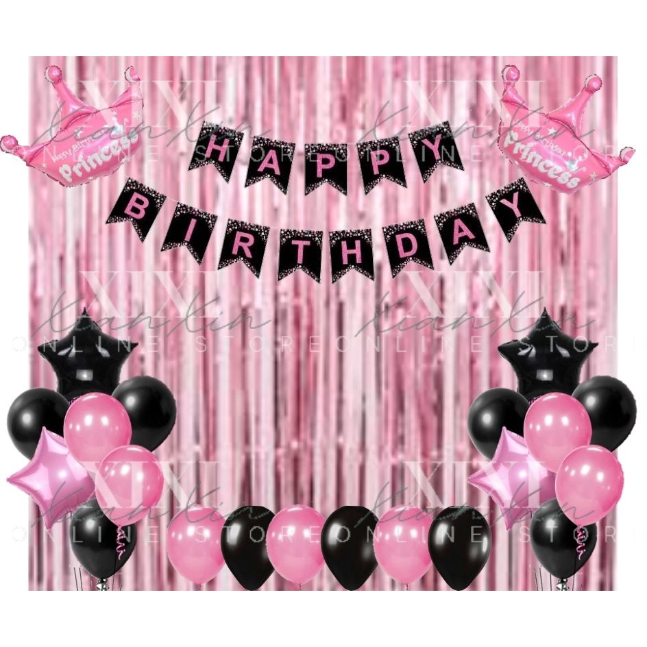 Happy Birthday Package - Black Pink Theme Set 10