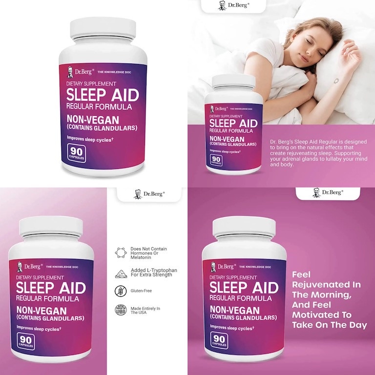 Dr. Berg Sleep Aid Vegan Formula / Sleep Aid Non Vegan Formula