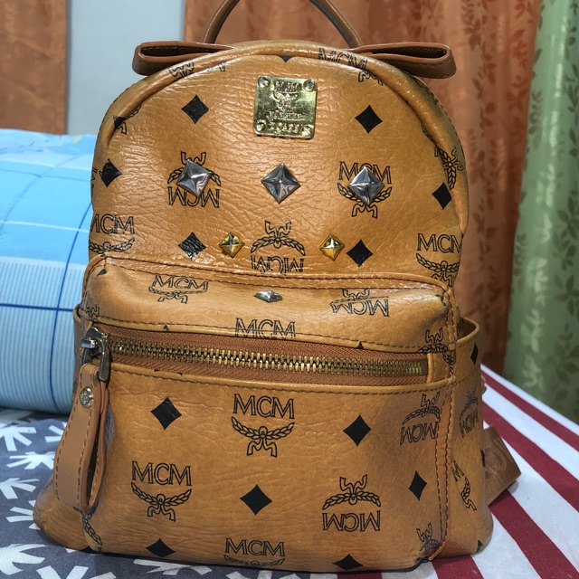 Mcm backpack no discount studs