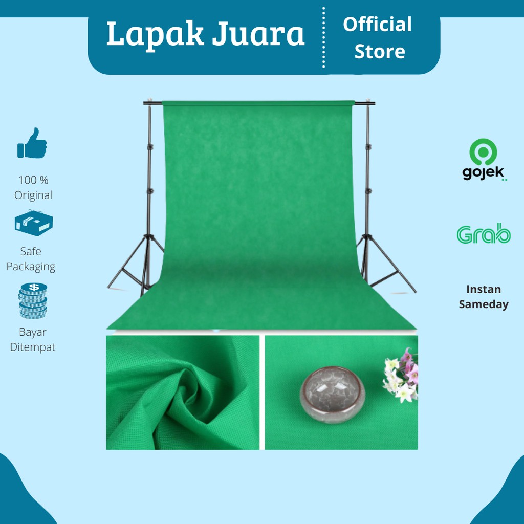 HIJAU Green Backdrop Fabric Green Backdrop Green Screen Backdrop Non ...