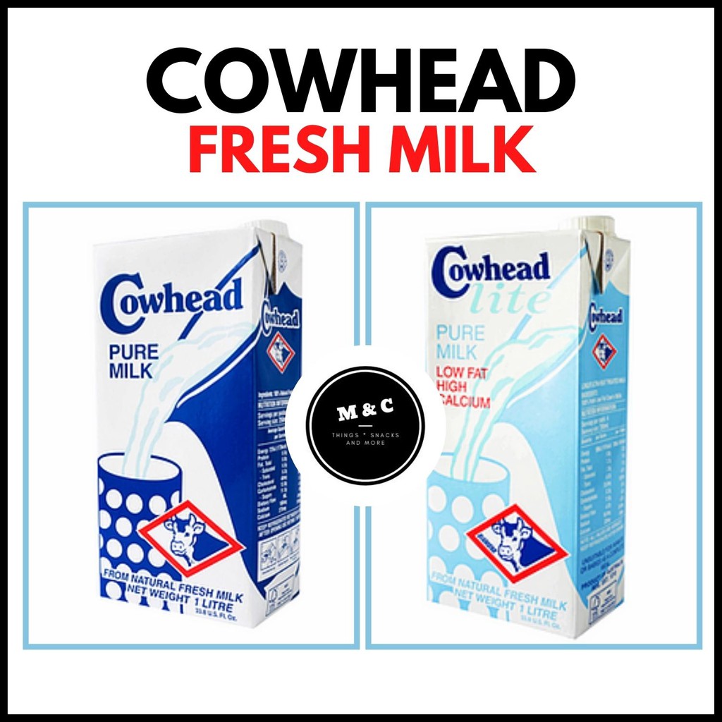 COWHEAD FRESH MILK PURE MILK MILK SHAKE 1 LITER Shopee Philippines