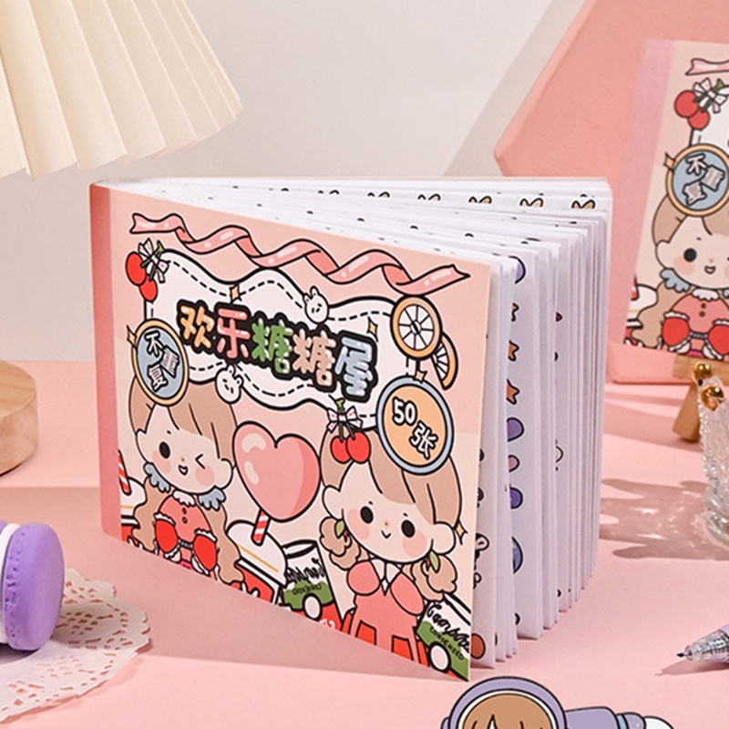 Handbook Sticker Book 50sheets Cartoon DIY Stickers | Shopee Philippines