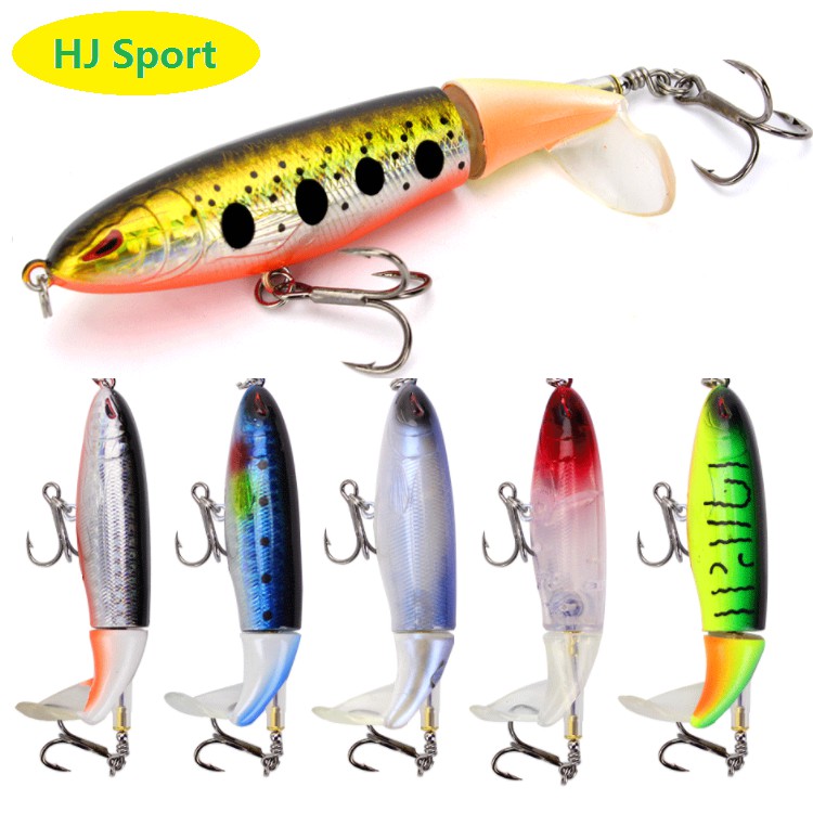 13g 10cm Whopper Popper Topwater Fishing Lure Plopper Soft Rotating Tail  Fishing Tackle Geer