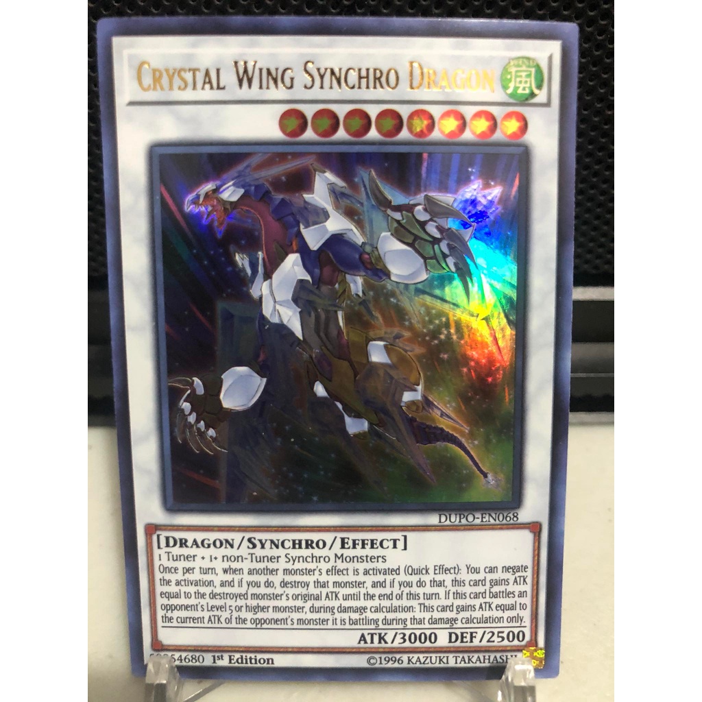 Crystal Wing Synchro Dragon - DUPO-EN068 - Ultra Rare 1st Editionunli  Yu-Gi-Oh! | Shopee Philippines