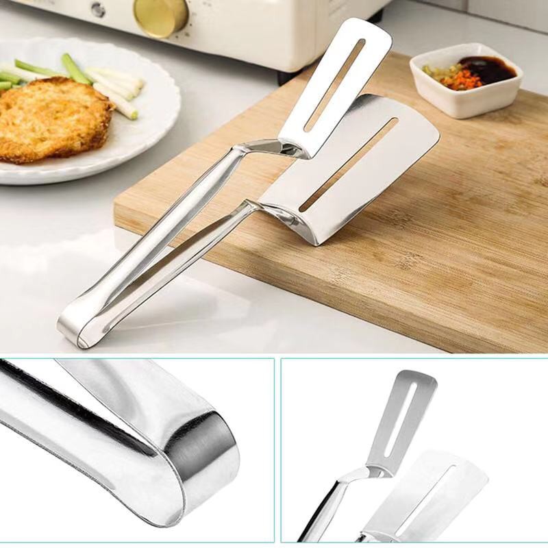 ZH430 Stainless Steel Bread Tongs BBQ Clip Fried Steak Clamp Barbecue ...