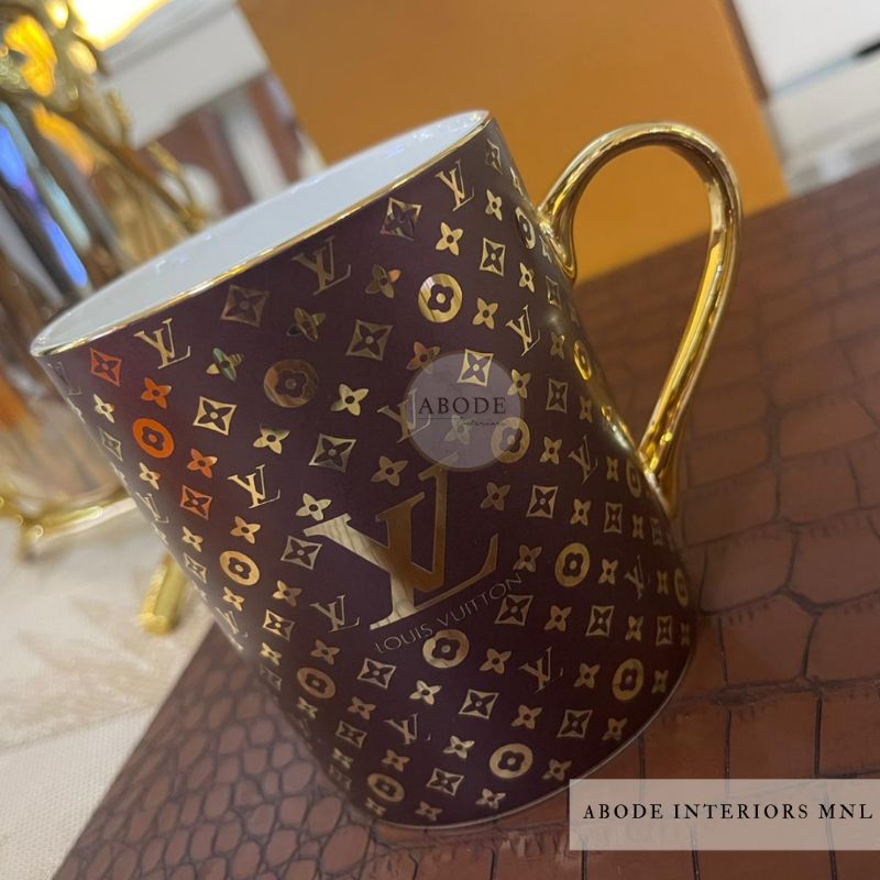 Hot selling L V LV Coffee Luxurious Luxury Mug L ouis Vu itton Orange Box