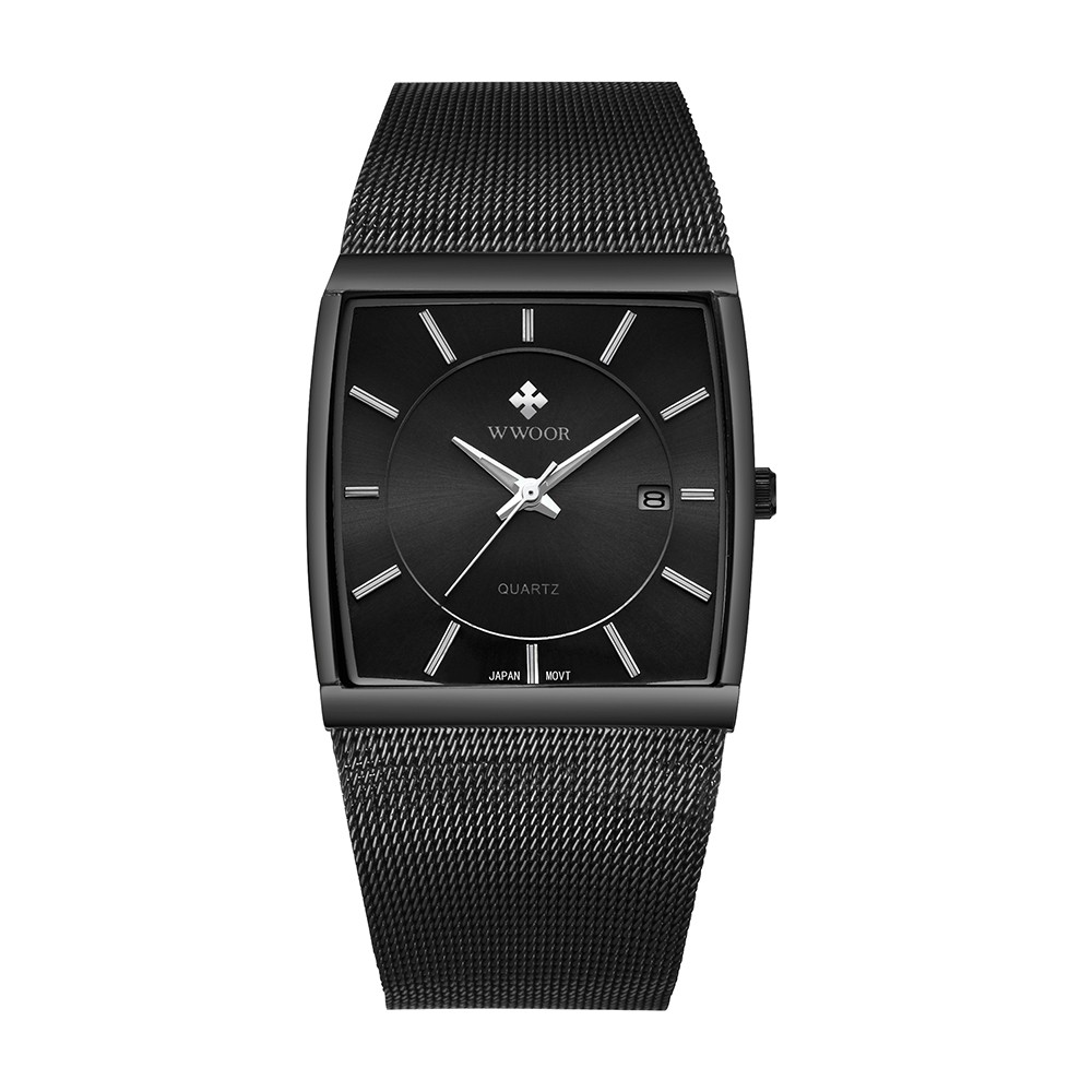 WWOOR Men's Luxury original Large Dial Watch calendar Waterproof Quartz ...