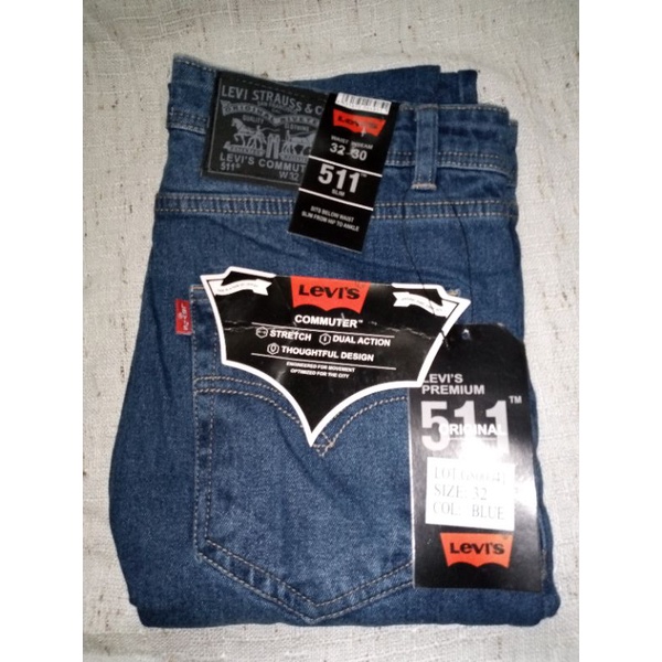 Levis 511 Jeans Zipper fly Denim Pants Slim Fit Stretch Maong Pants |  Shopee Philippines