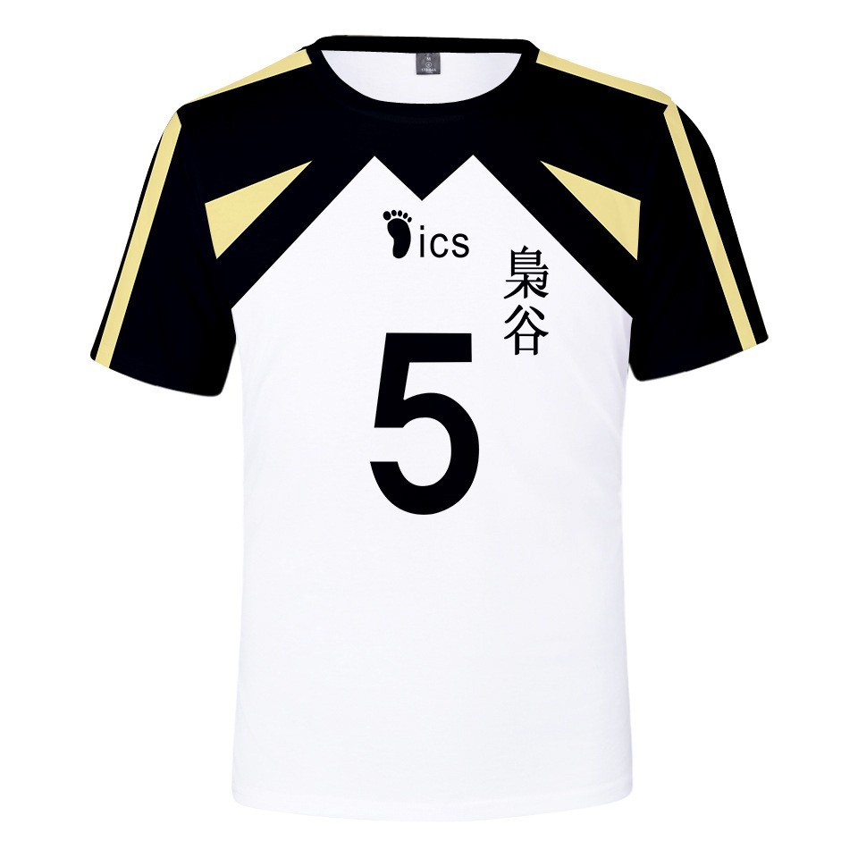 Ready Stock New Anime Haikyuu!! Cosplay Costume Short Sleeve Fukurodani ...