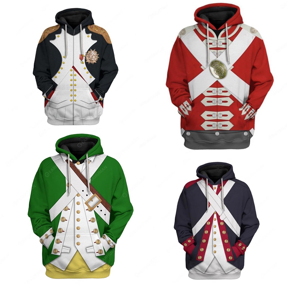 thumbnail image 2 of Napoleon Bonaparte Cosplay Hoodie - Historical Figure Pullover Sweatshirt For Men, Halloween Costume 2 of 9