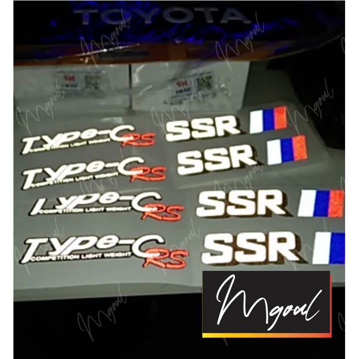 1SET 4PCS High Grade RIM Sticker Reflective TYPE-C RS SSR rim ...