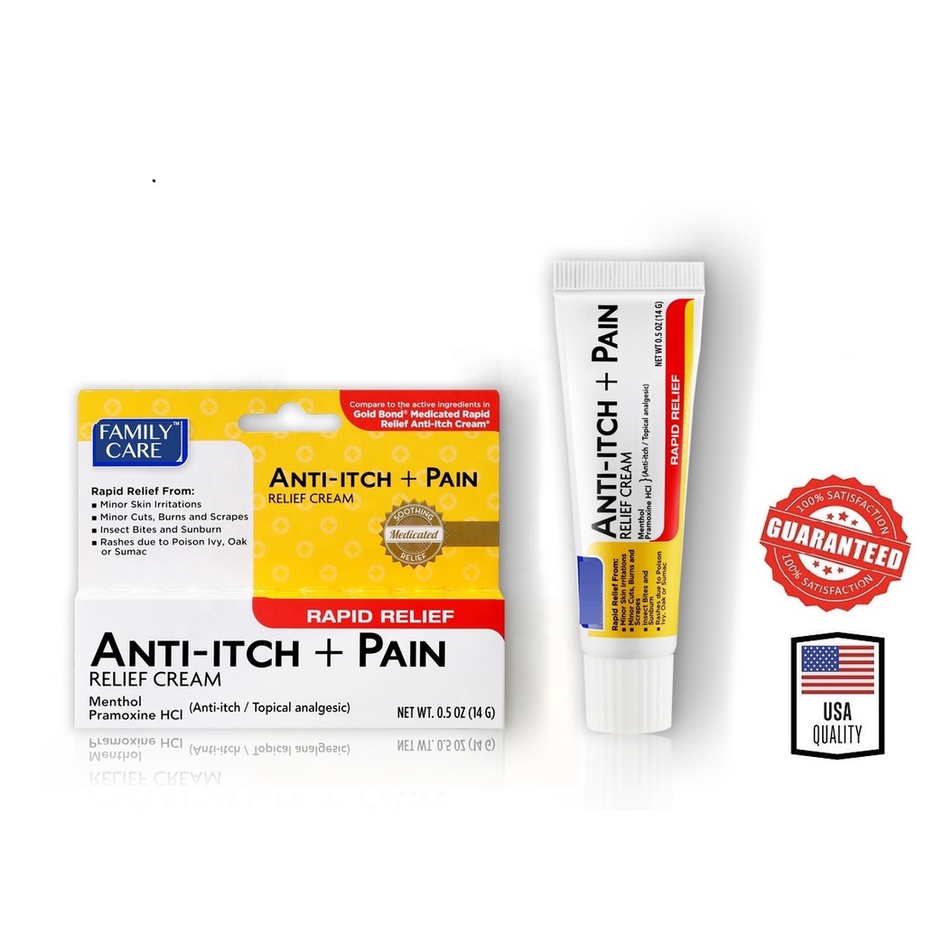 Family Care AntiItch+Pain Relief Cream 0.5oz Pramoxine HCL 1 Topical