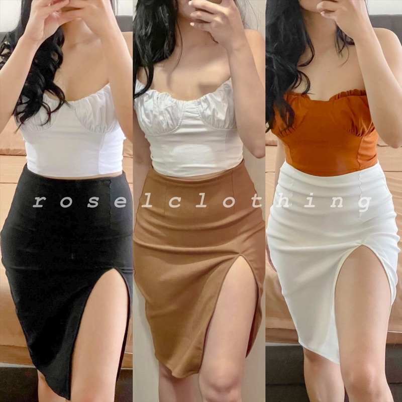 Pencil Skirt with Side Slit Shopee Philippines