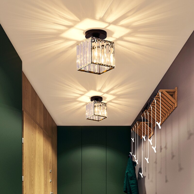 3color Nordic Crystal Ceiling Light For Aisle, Corridor Entrance