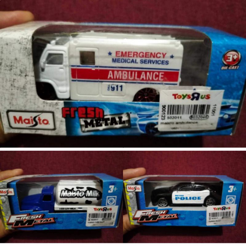 Juego De Vehículos De Emergencia Maisto Fresh Metal - Con Alfombra De Juego Y Coches De Colección