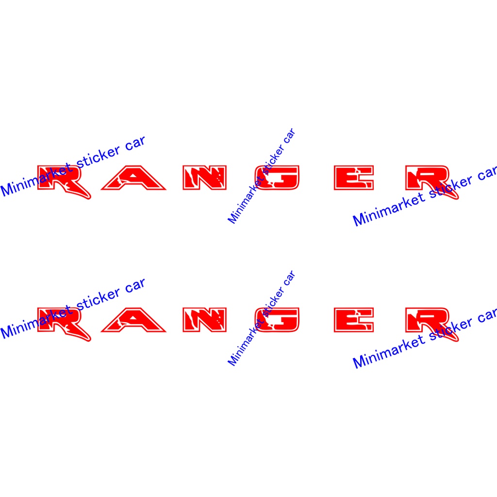 Description Of RANGER STICKER Car STICKER FORD RANGER Rear Tailgate ...