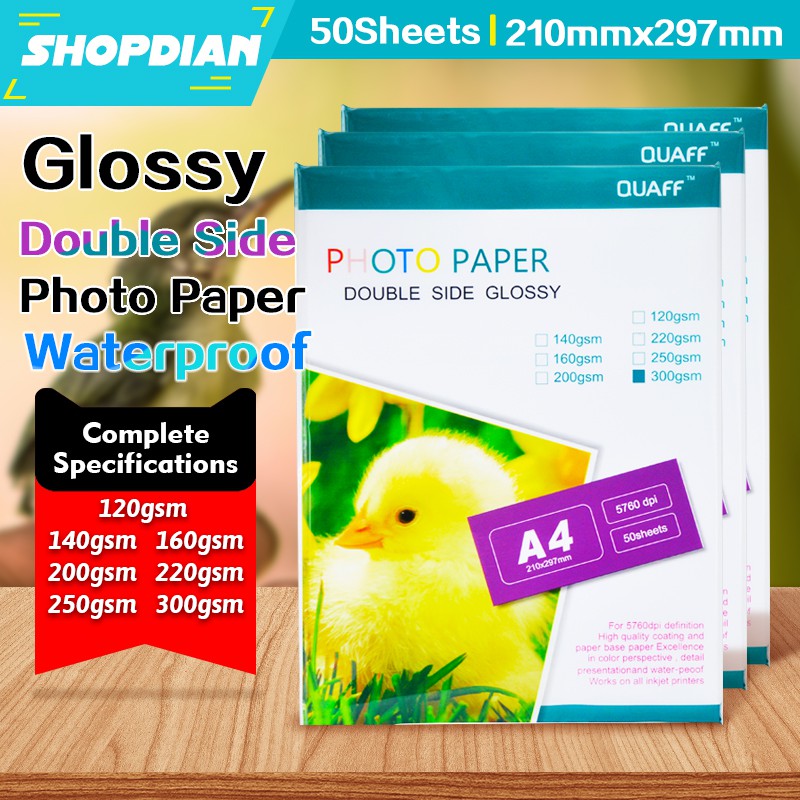 QUAFF DoubleSided Photo Paper A4 (120 300gsm) Shopee Philippines