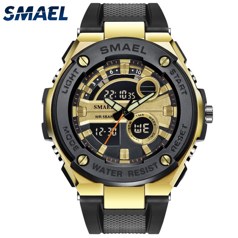 SMAEL 1625 Men Dual Time LED Digital Quartz Waterproof Military Sport Watch Shopee Philippines