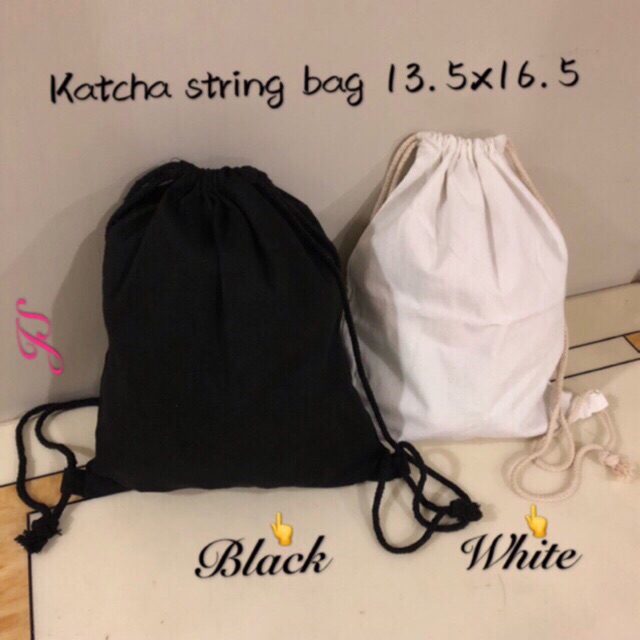 10pcs Thick Canvas katsa drawstring bag Back pack String bag backpack ...