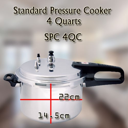 Standard pressure cooker size sale