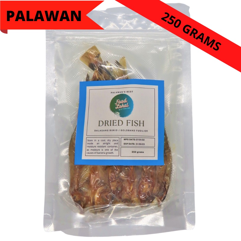 Dried Fish Dalagang Daing Bukid Goldband Fusilier from Palawan Vacuum