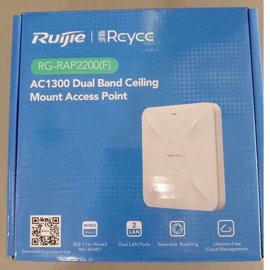 Ruijie RGRAP2200(F) AC1300 Dual Band Ceiling Mount Access Point 10/100 BaseT LAN Shopee
