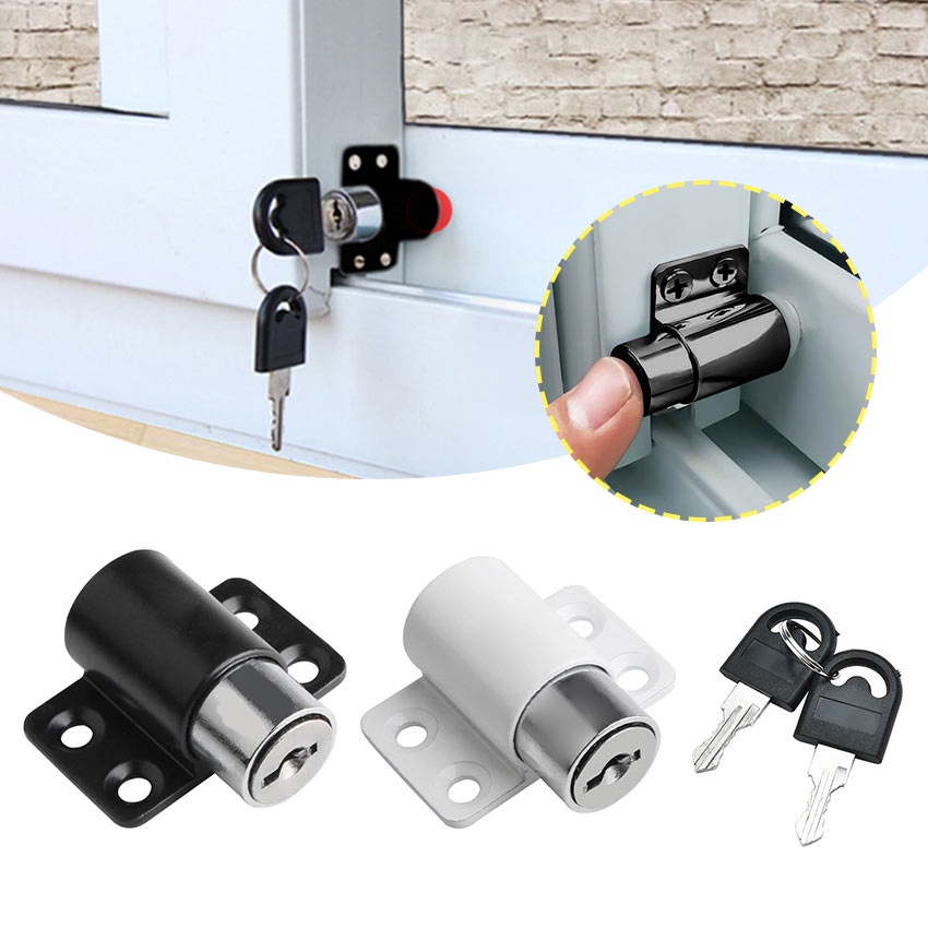 1/2Pcs Security Child Sliding Bounce Door Patio Window Gate Lock Bolt