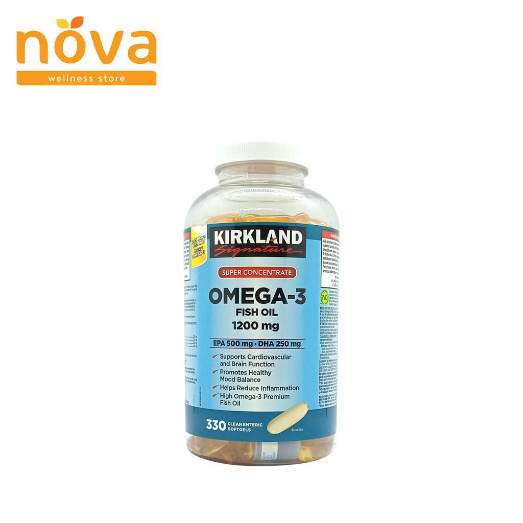 Kirkland Signature Super Concentrate Omega3 Fish Oil 1200 mg 330 clear