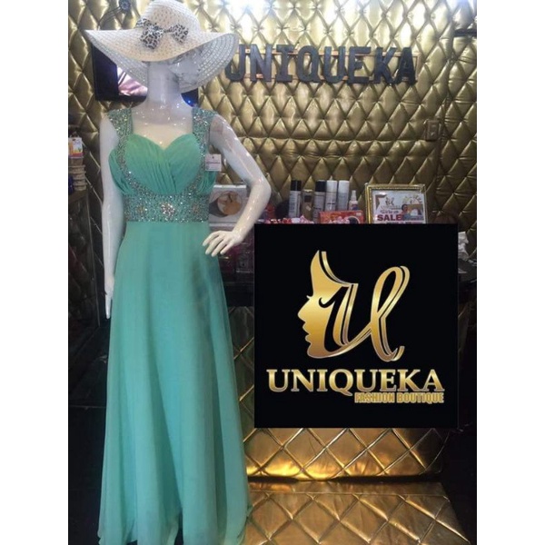 SAGE GREEN INFINITY DRESS WITH ATTACHED TUBE FLOORLENGTH