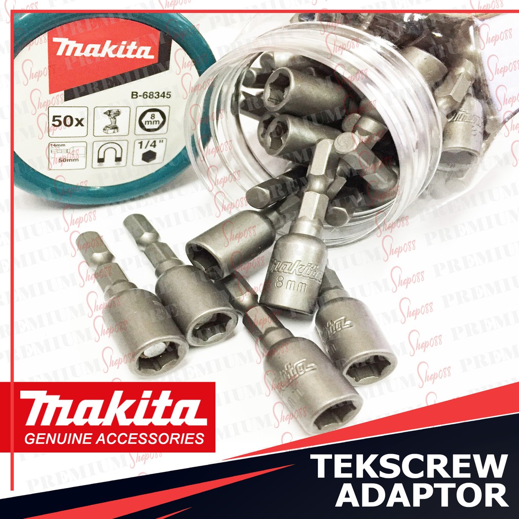 Makita Tekscrew Adaptor Nut Setter Drill Tek Screw Adapter Nutsetter ...