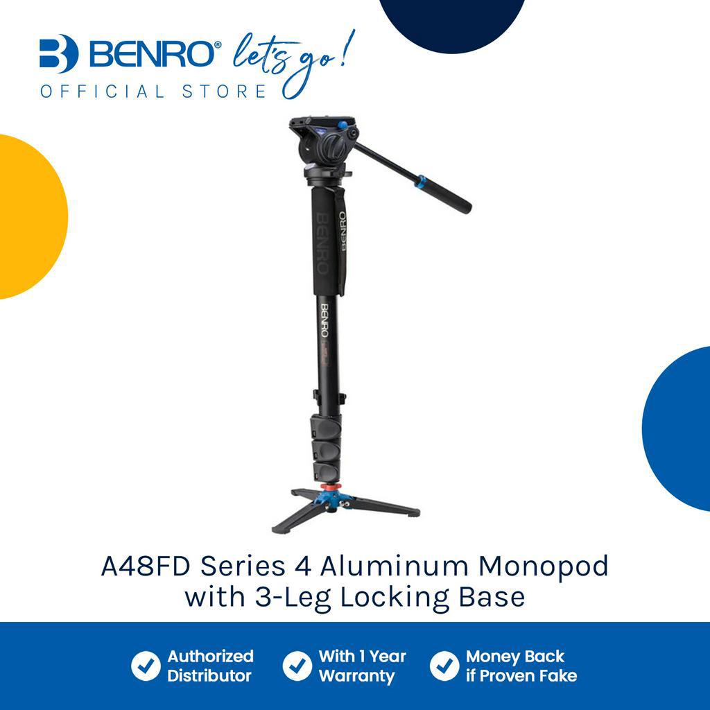 Benro A48FD Series 4 Aluminum Monopod with 3Leg Locking Base