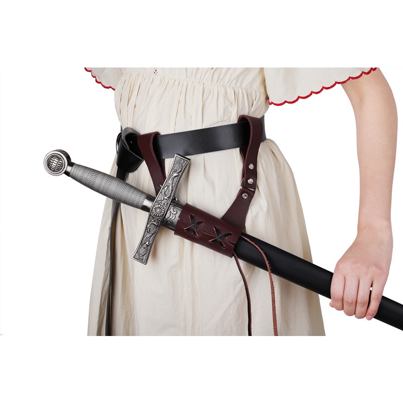 Leather Belt Sword Katana Sheath Holster Medieval Men Larp Weapon Armor ...