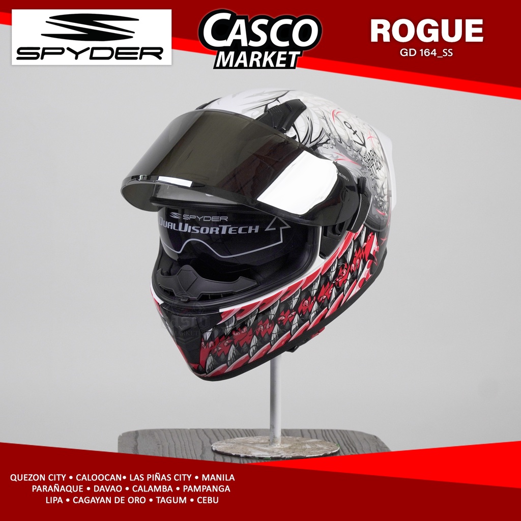 SPY NEO ROGUE GD RIPTIDE FULL FACE DUAL VISOR MOTORCYCLE HELMET ...