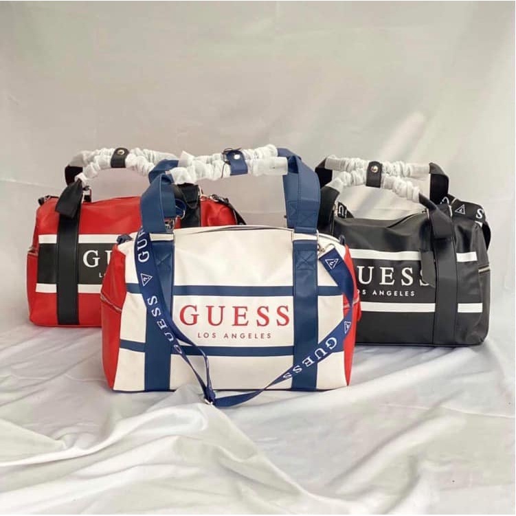 Majestique Guess Marisoll Unisex Leather Duffle Bag Large Capacity Travel and Gym Fitness Bag