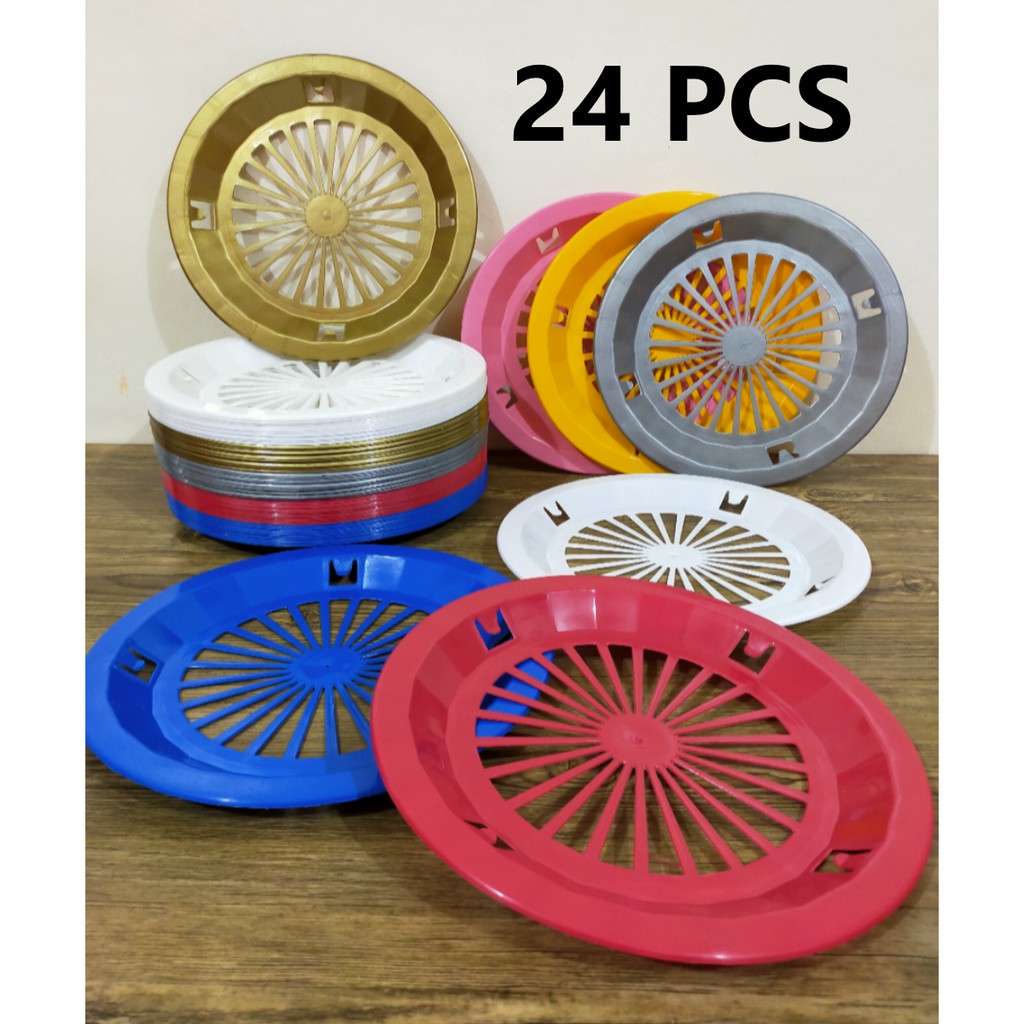 24 PCS Durable Quality Paper Plate Holder PP Plastic Reusable Easy To Clean Virgin Plastic Shopee Philippines