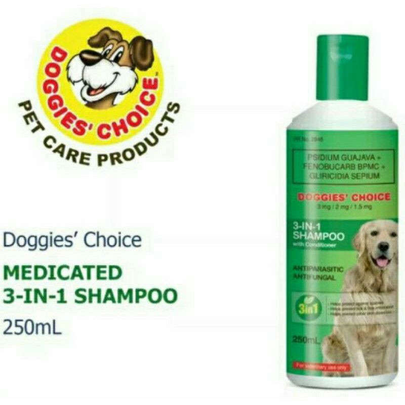 Parasitic shampoo for outlet dogs