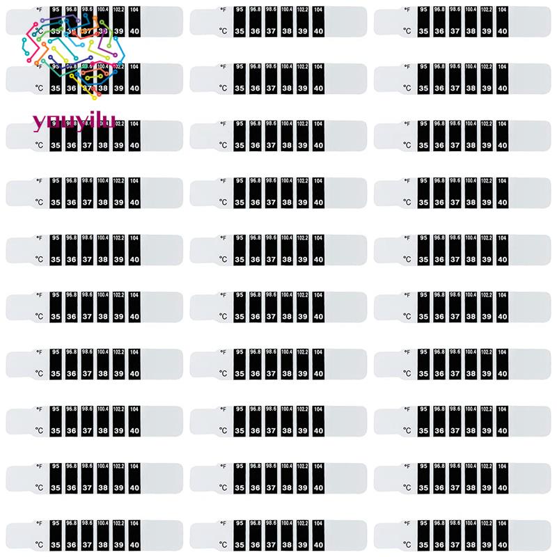 30 Pcs Forehead Thermometer Strips Adhesive Thermometer Strips Reusable ...