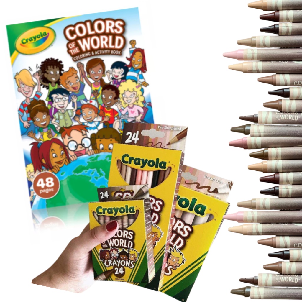 MnKC Crayola Colors of the World Crayons 24 Colors Coloring Pencil