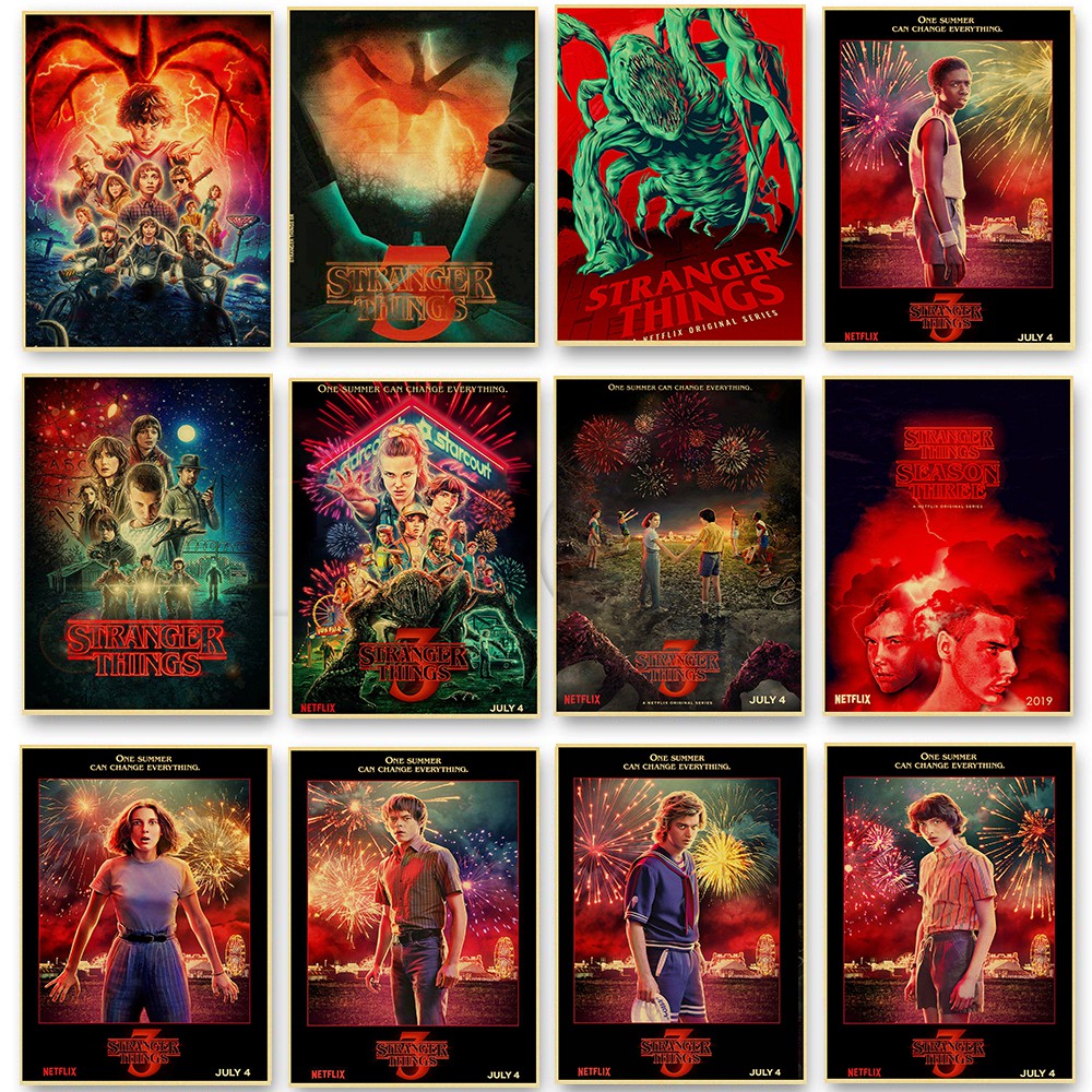 2019 New Stranger Things Season 3 Posters TV Movie kraft paper Prints ...