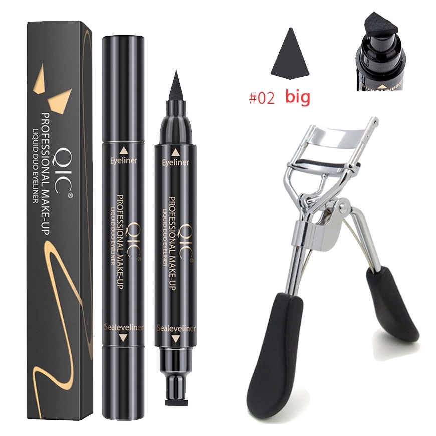 COD QIC 2PCS / Set Black False Eyelash Curler +Cat Eye Winged Eye ...