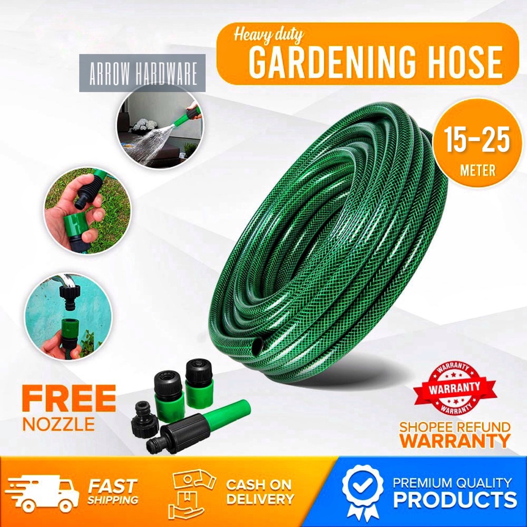 Hodeso Heavy Duty 15-25m Meter PVC Garden Hose for Gardening and ...