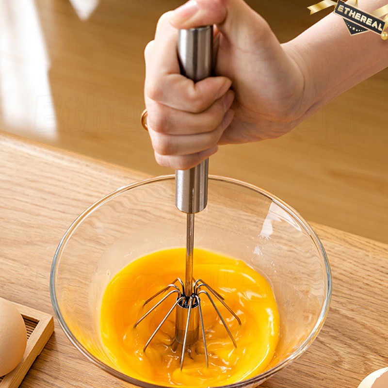 Semi Automatic Egg Beater Manual Hand Mixer Stainless Steel Whisk Mixer Egg Beater Cream Frother