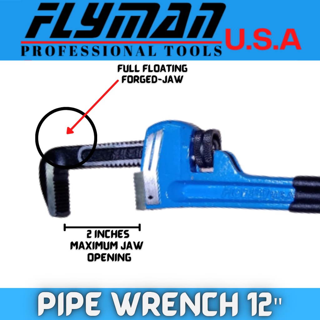 Jrshopeeph Flyman Pipe Wrench 12