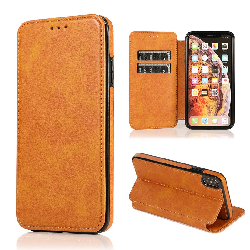 Magnetic Flip Case For iPhone 12 13 14 15 Pro Max Case PU Leather Card ...