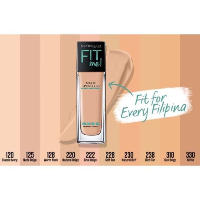 Mayblline Fit Me matte Poreless Foundation 30ml | Shopee Philippines