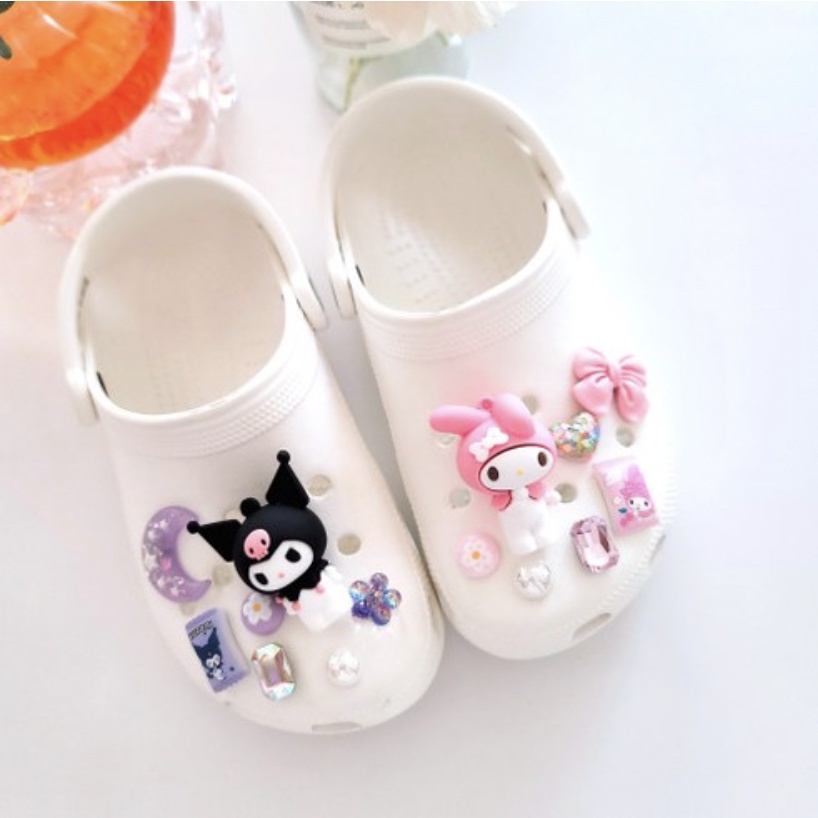 Sanrio Crocs Jibbitz charms 7pcs Set - charm shoe accessories kitty my ...