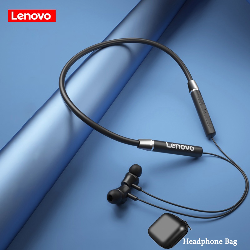 Lenovo HE05 Neckband Bluetooth Headset Magnetic Neckband Sports Sweatproof  Headphone with Microphone Noise Cancelling Wireless Earbuds Bluetooth