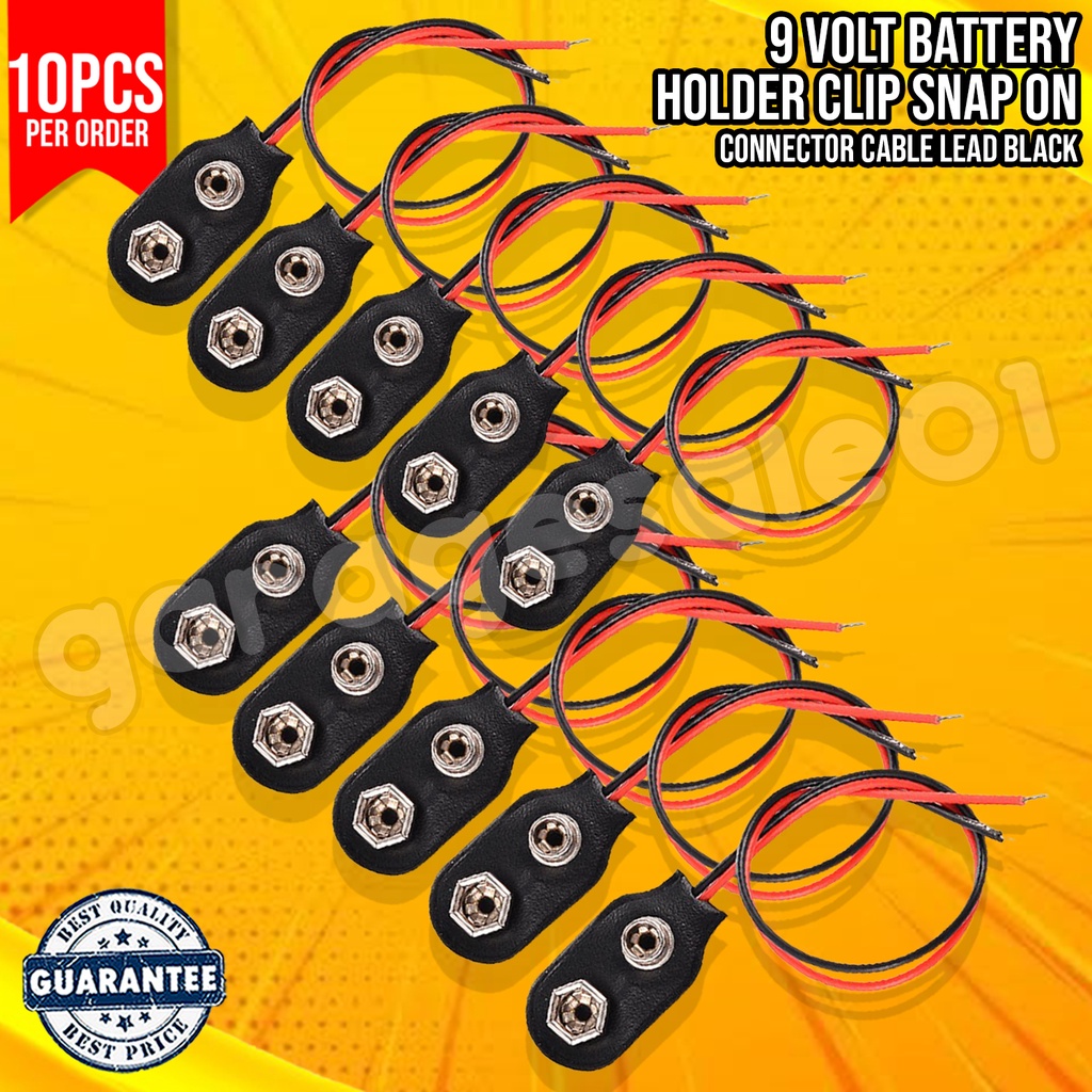 10pcs 9V battery Snap Connector clip Lead Wires holder | Shopee Philippines