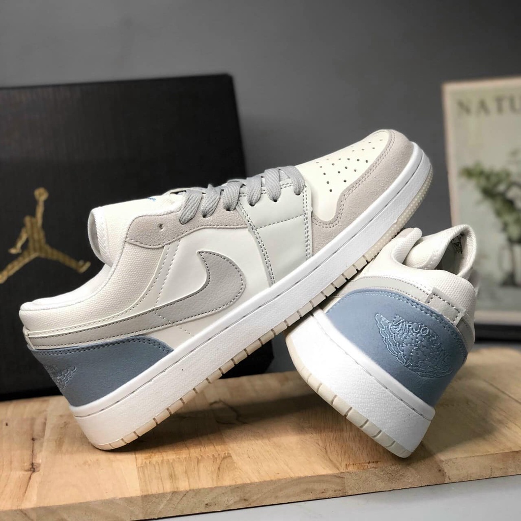 Jodan 1 Sneakers With Short Neck In Gray And Blue | Shopee Philippines